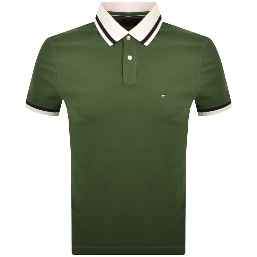 Image number 1 for Tommy Hilfiger Collar And Cuff Polo T Shirt Green