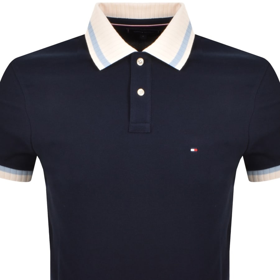 Image number 2 for Tommy Hilfiger Collar And Cuff Polo T Shirt Navy
