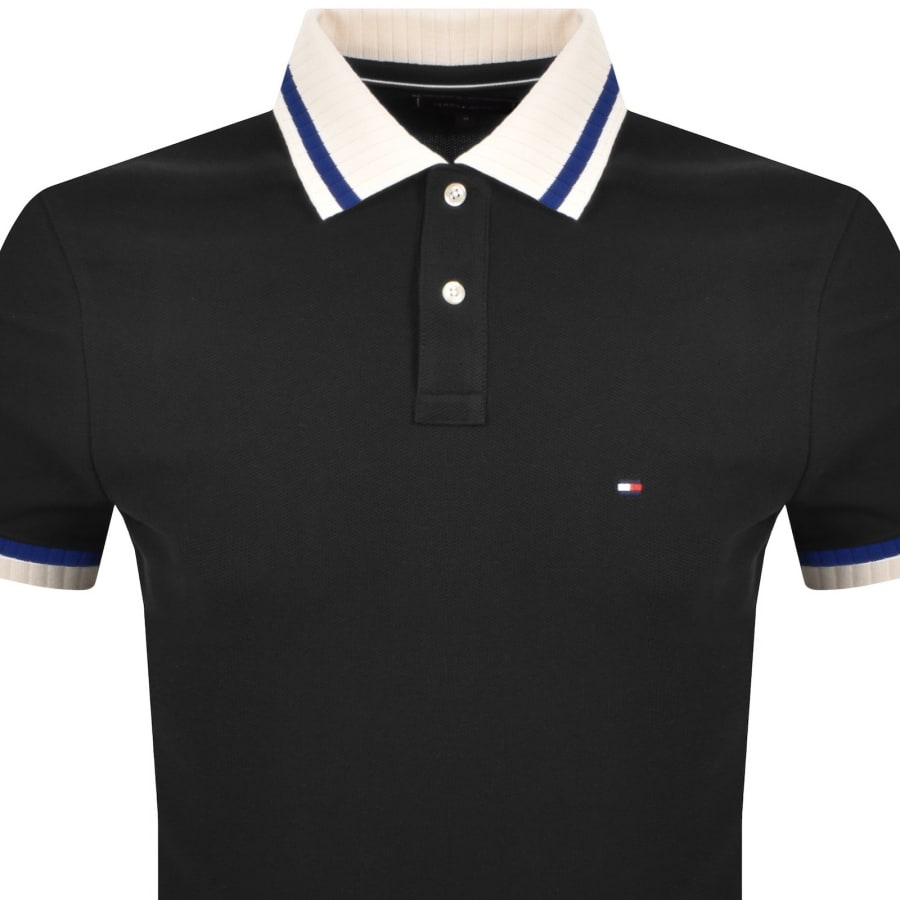 Image number 2 for Tommy Hilfiger Collar And Cuff Polo T Shirt Black
