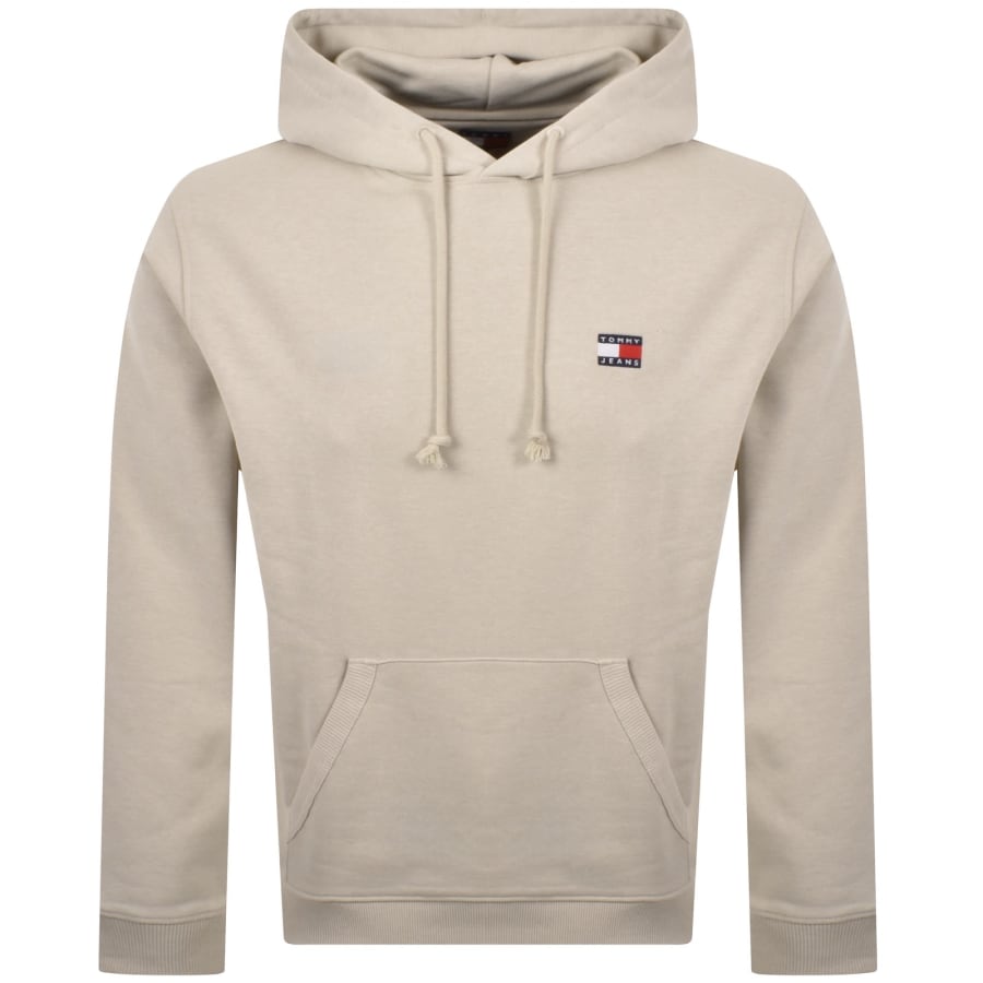 Image number 1 for Tommy Jeans Badge Hoodie Beige