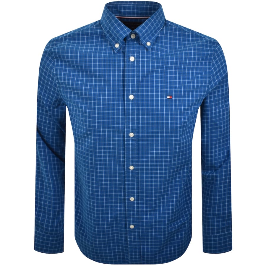 Image number 1 for Tommy Hilfiger Core Tattersal Check Shirt Blue