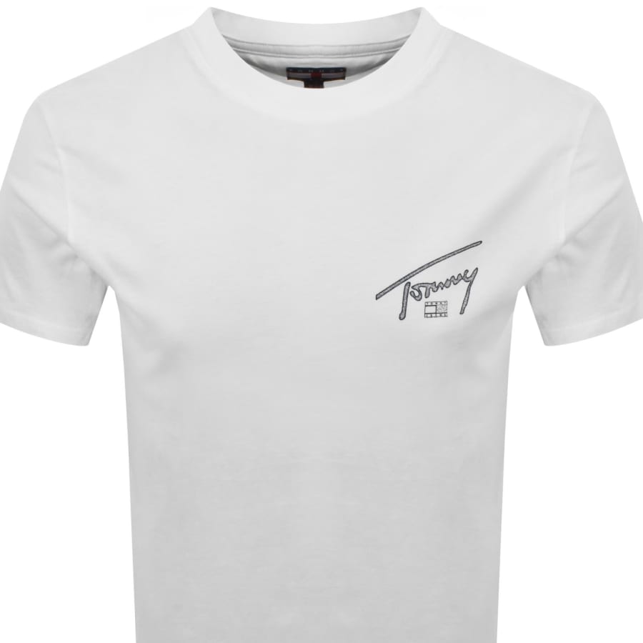 Image number 3 for Tommy Jeans Signature Backprint T Shirt Ecru