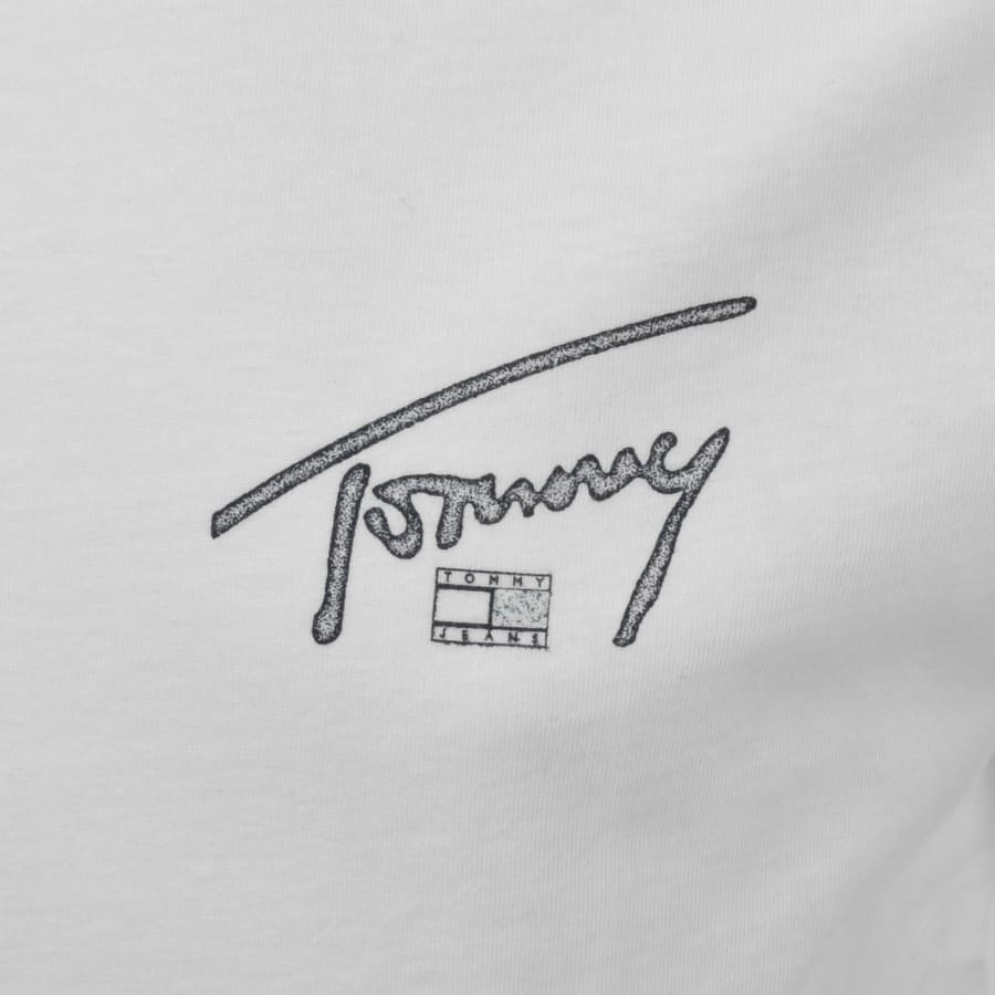 Image number 4 for Tommy Jeans Signature Backprint T Shirt Ecru