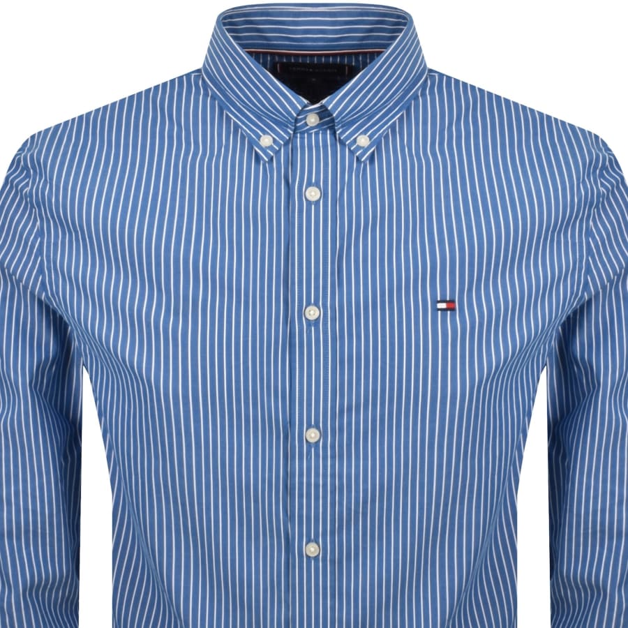 Image number 2 for Tommy Hilfiger Core Hairline Stripe Shirt Blue