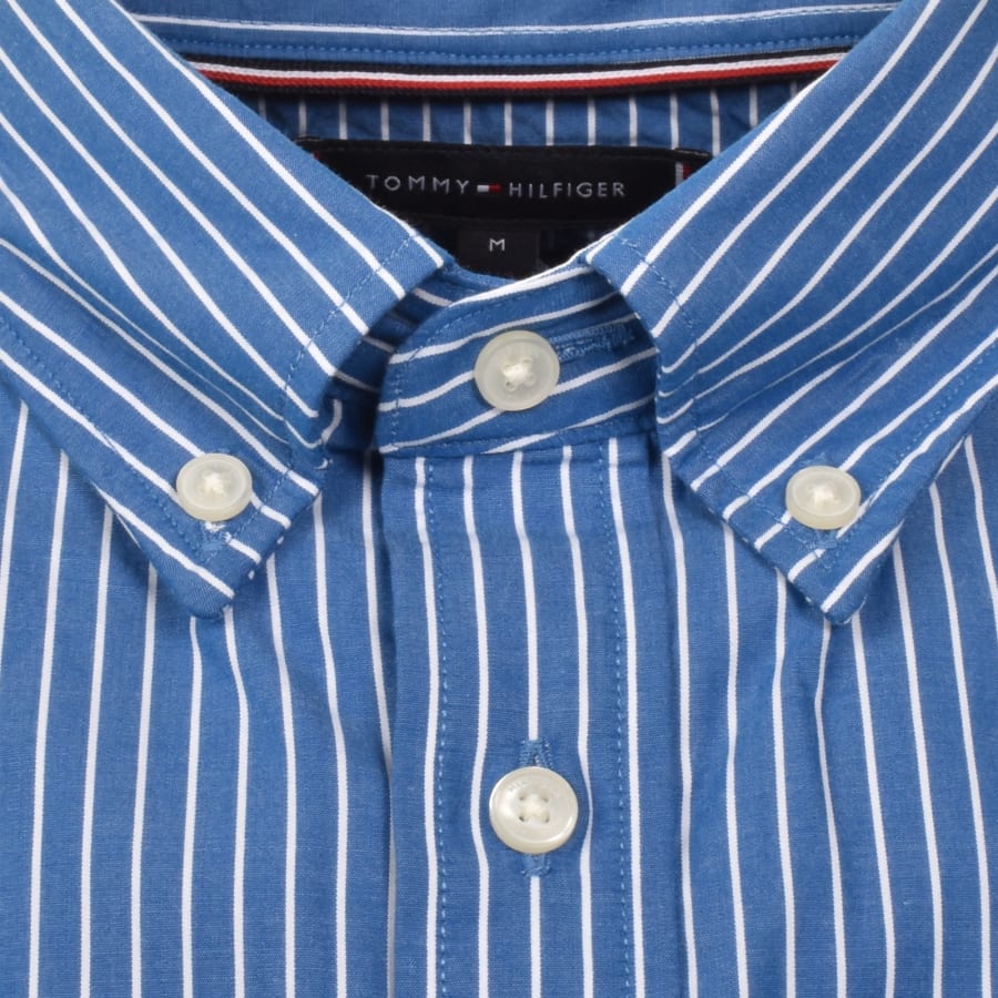 Image number 4 for Tommy Hilfiger Core Hairline Stripe Shirt Blue