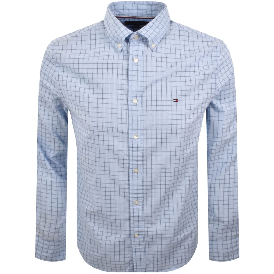 Image number 1 for Tommy Hilfiger Core Tattersal Check Shirt Blue