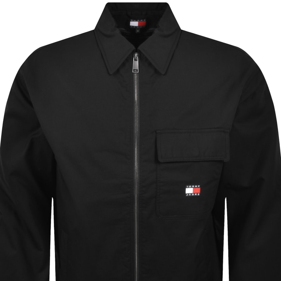Image number 2 for Tommy Jeans Padded Corduroy Overshirt Black