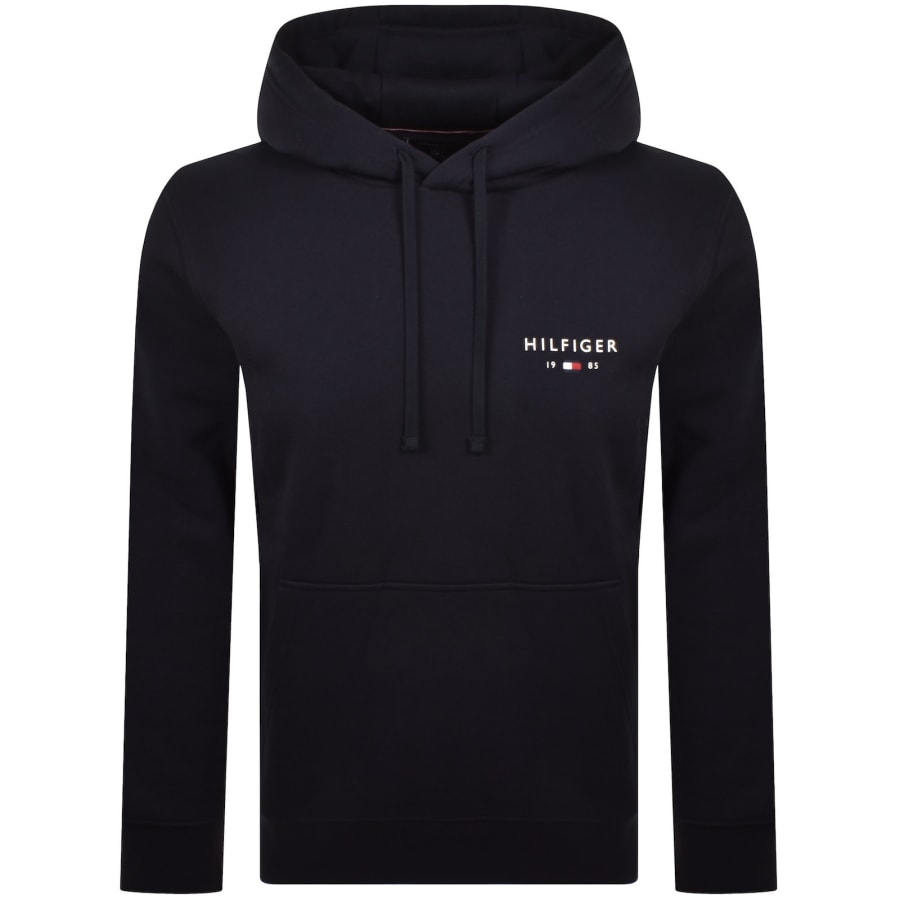 Image number 1 for Tommy Hilfiger Brand Love Hoodie Navy