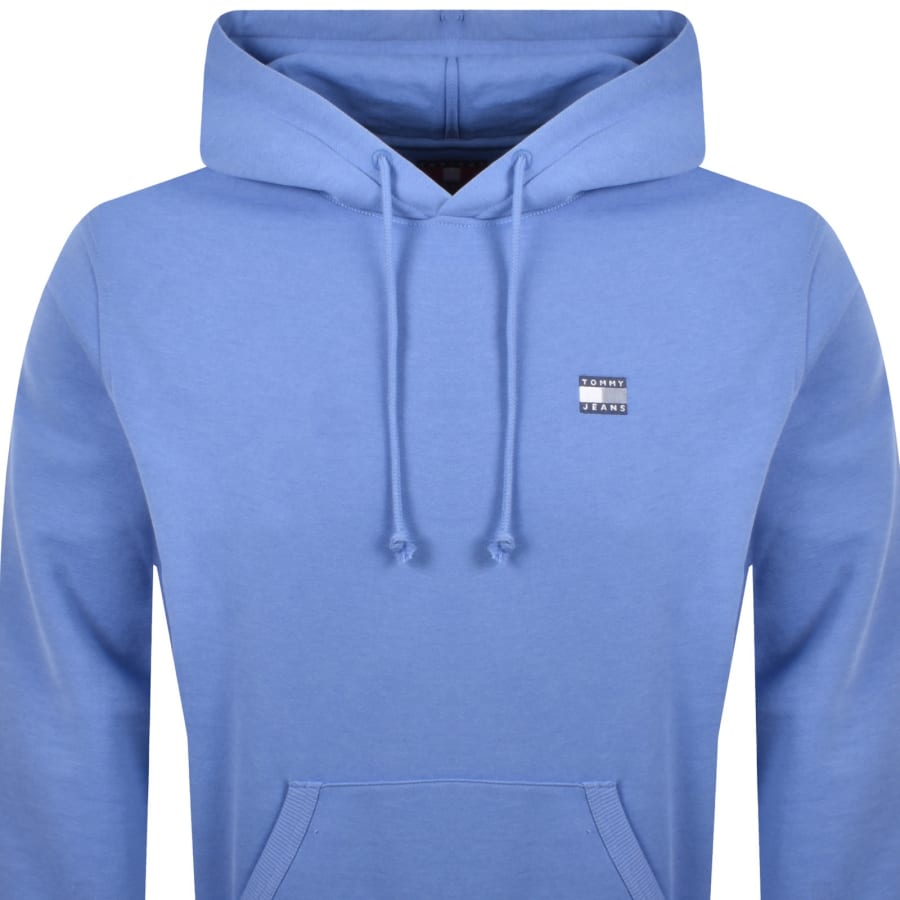 Image number 2 for Tommy Jeans Badge Hoodie Blue