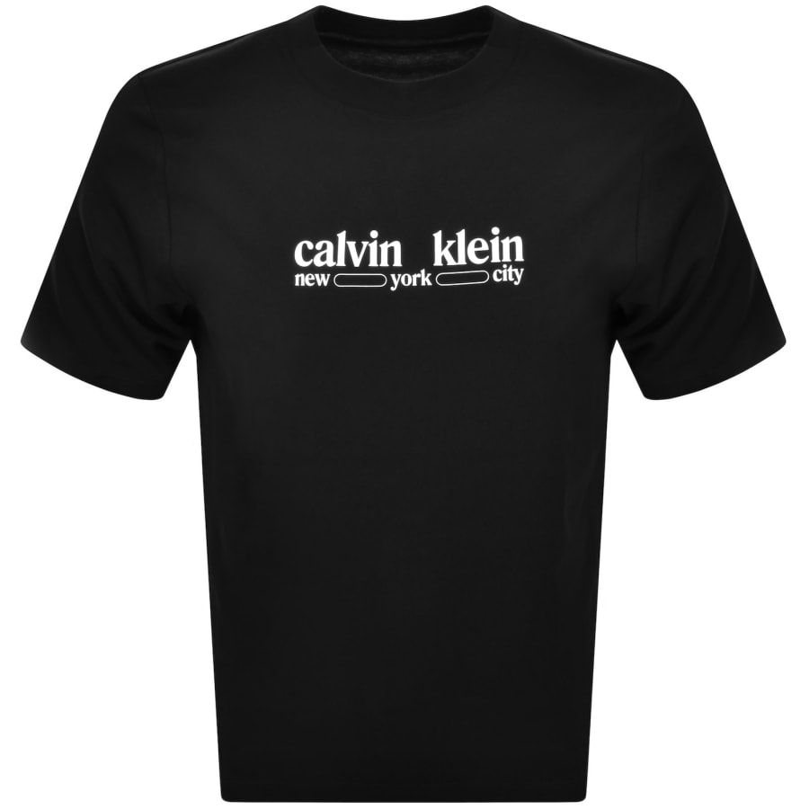 Image number 1 for Calvin Klein Jeans Graphic T Shirt Black