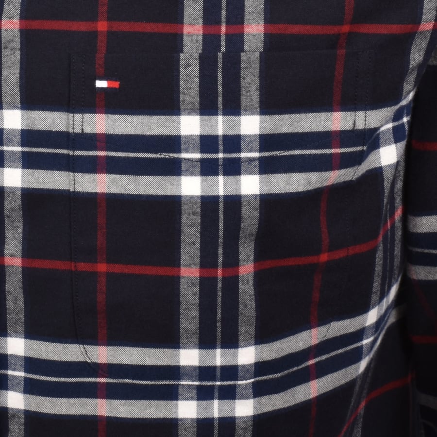 Image number 3 for Tommy Hilfiger Oxford Check Shirt Navy