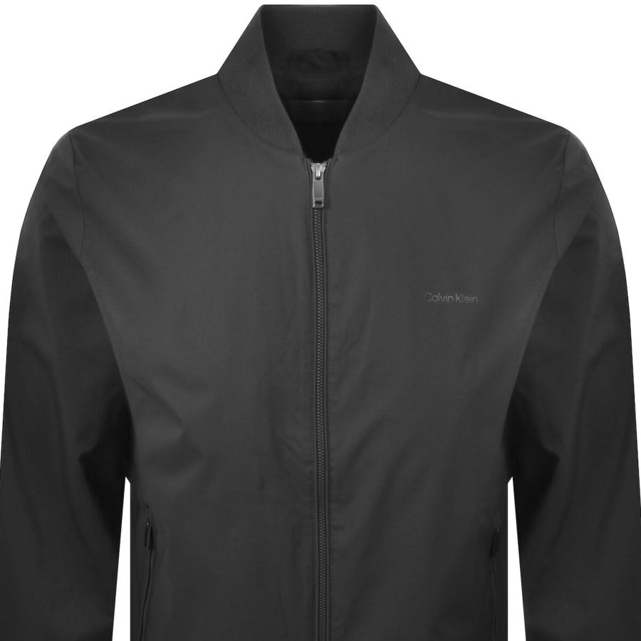 Image number 2 for Calvin Klein Matte Bomber Jacket Dark Grey
