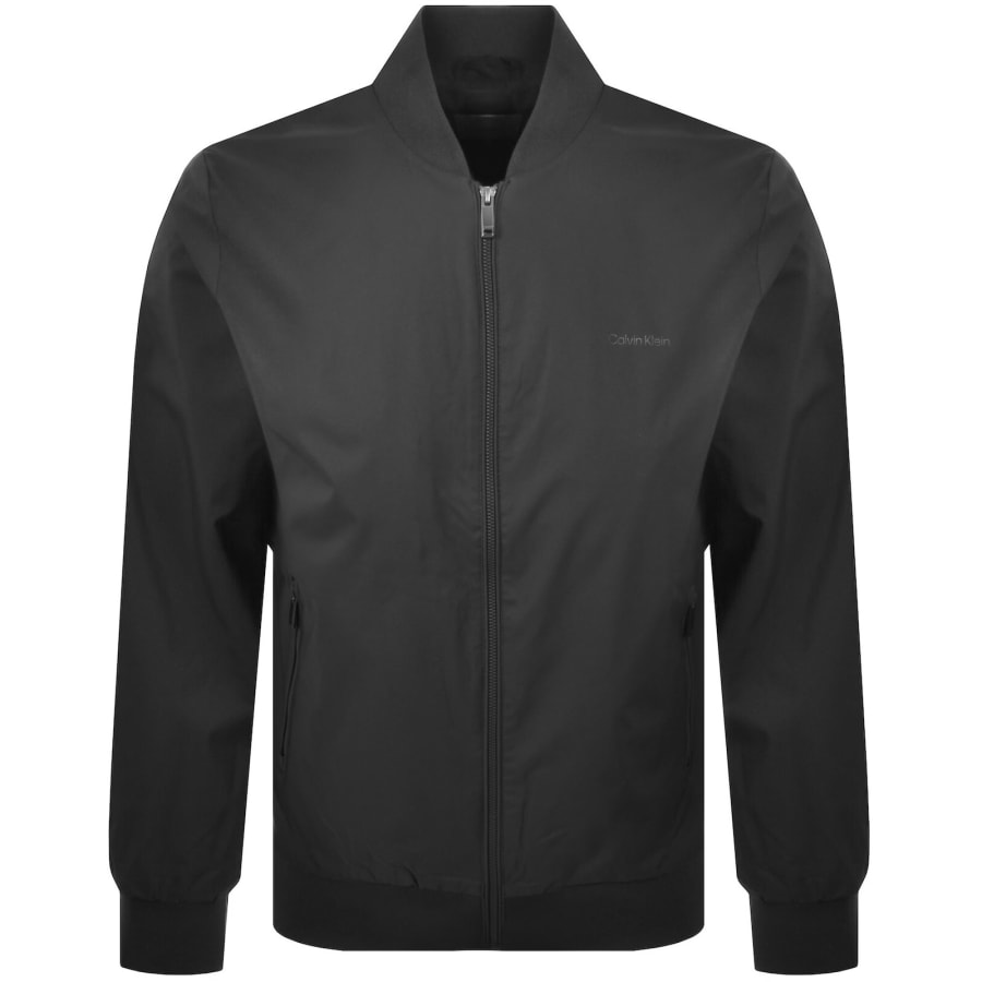 Image number 1 for Calvin Klein Matte Bomber Jacket Dark Grey