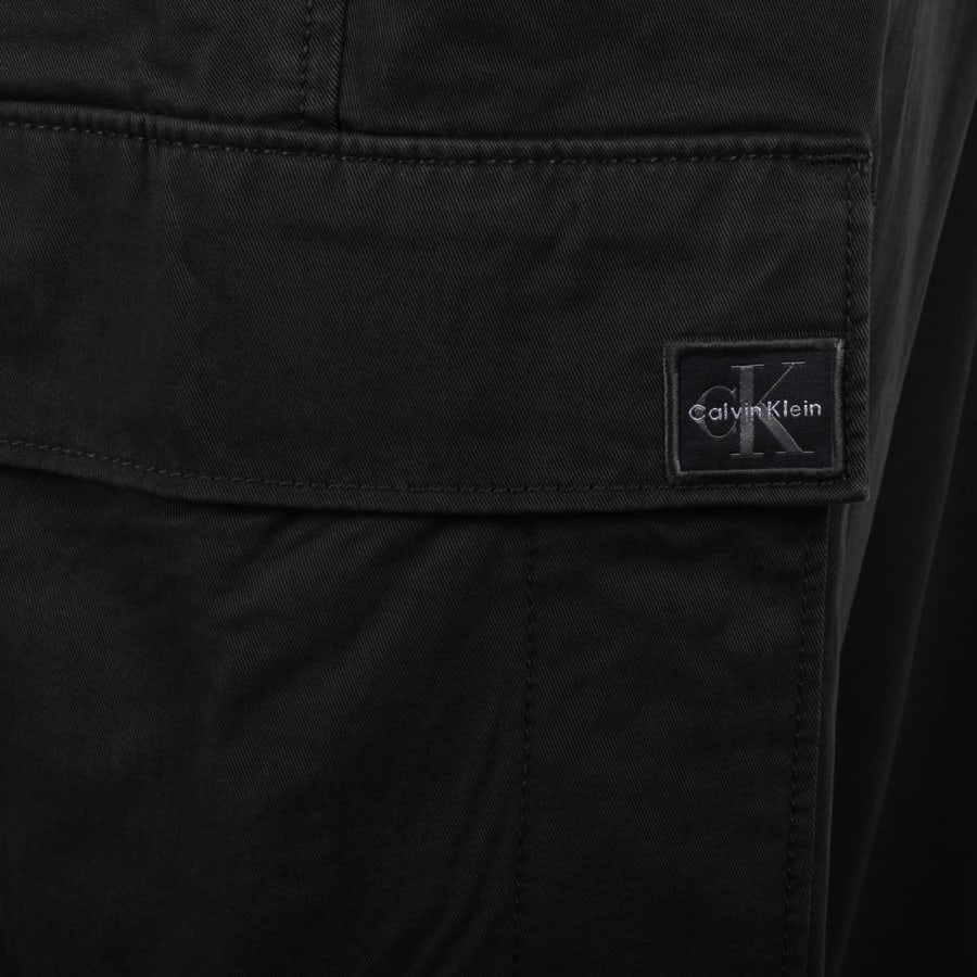Image number 4 for Calvin Klein Jeans Skinny Fit Cargo Trousers Black