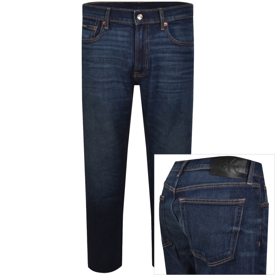 Image number 1 for Calvin Klein Jeans Slim Straight Jeans Blue