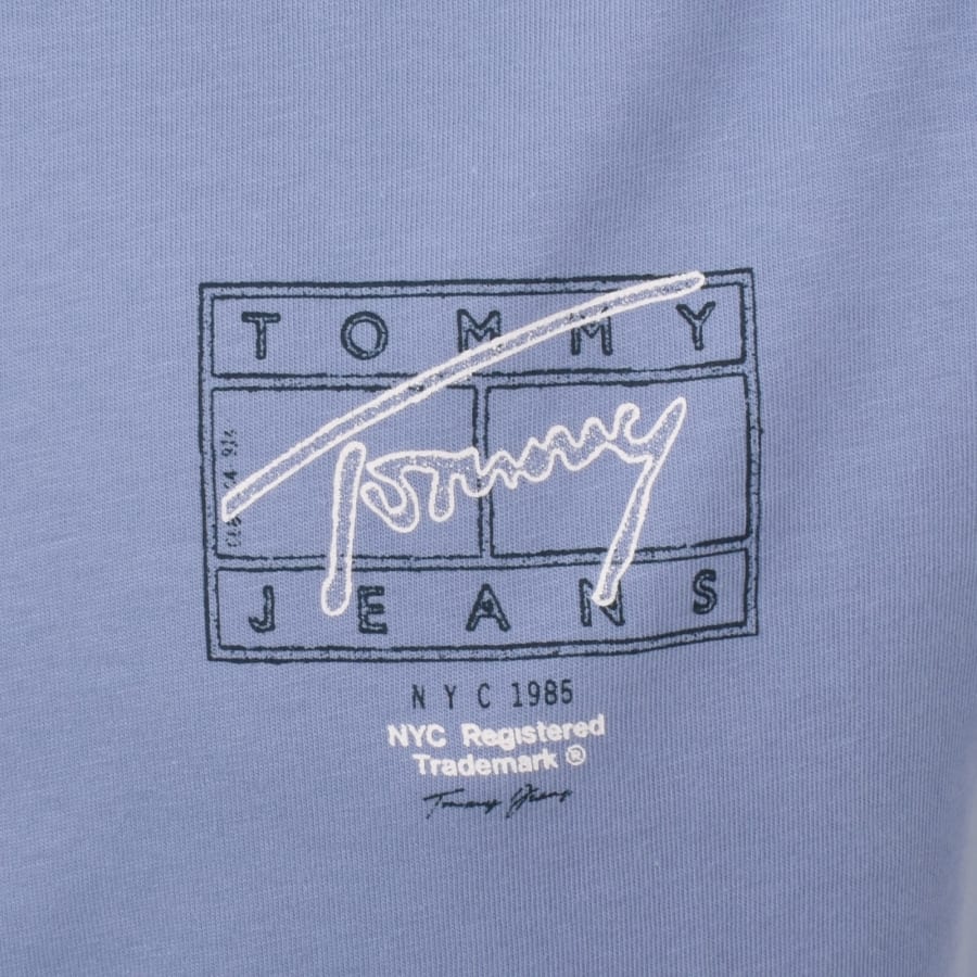 Image number 4 for Tommy Jeans Signature Spray T Shirt Blue