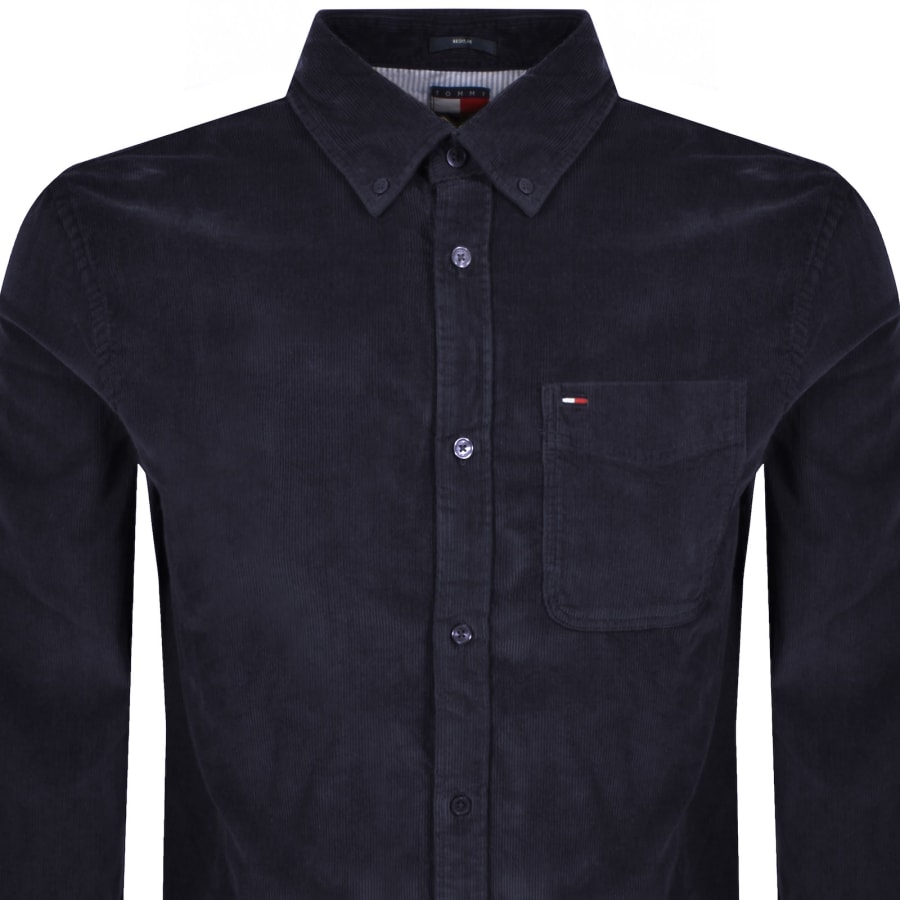 Image number 2 for Tommy Jeans Corduroy Shirt Navy