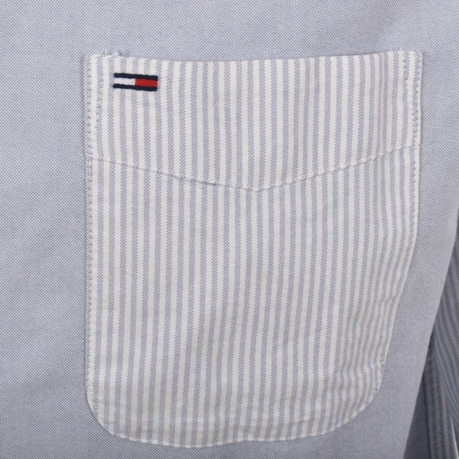 Image number 3 for Tommy Jeans Striped Relaxed Fit Oxford Shirt Blue