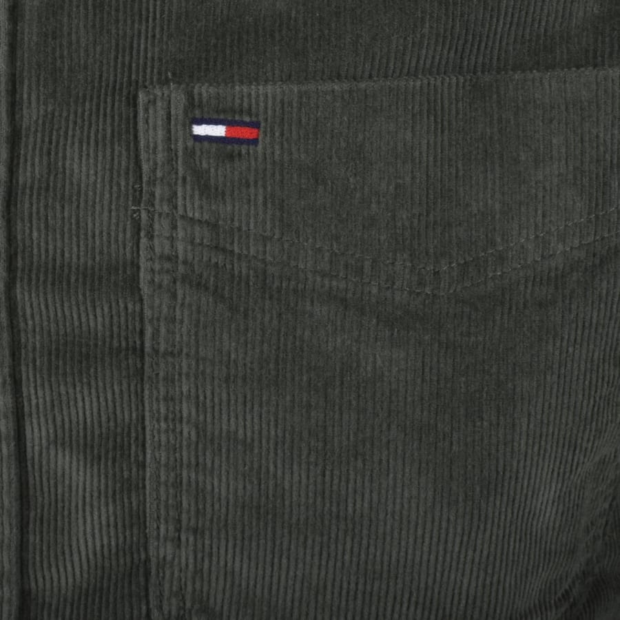 Image number 3 for Tommy Jeans Corduroy Shirt Pewter Green