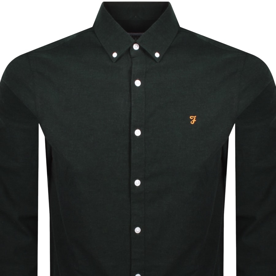 Image number 2 for Farah Steen Long Sleeve Shirt Green