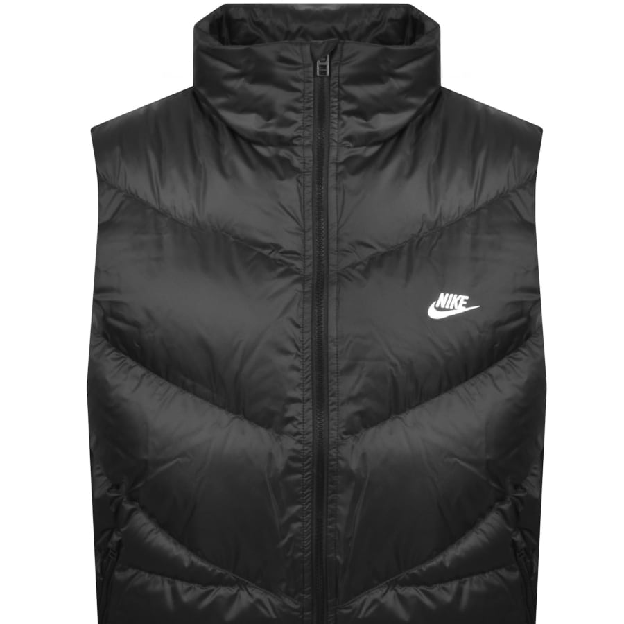 Image number 2 for Nike Windrunner Statement Down Gilet Black