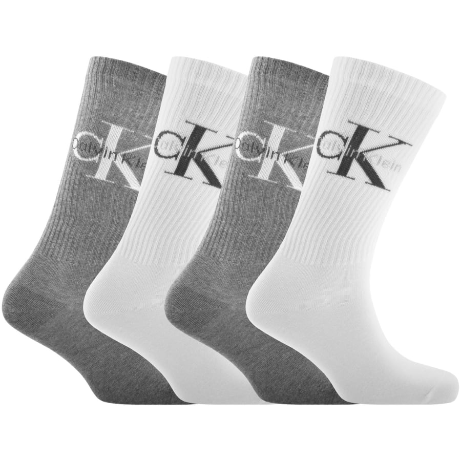 Image number 1 for Calvin Klein 4 Giftbox Logo Socks Multi
