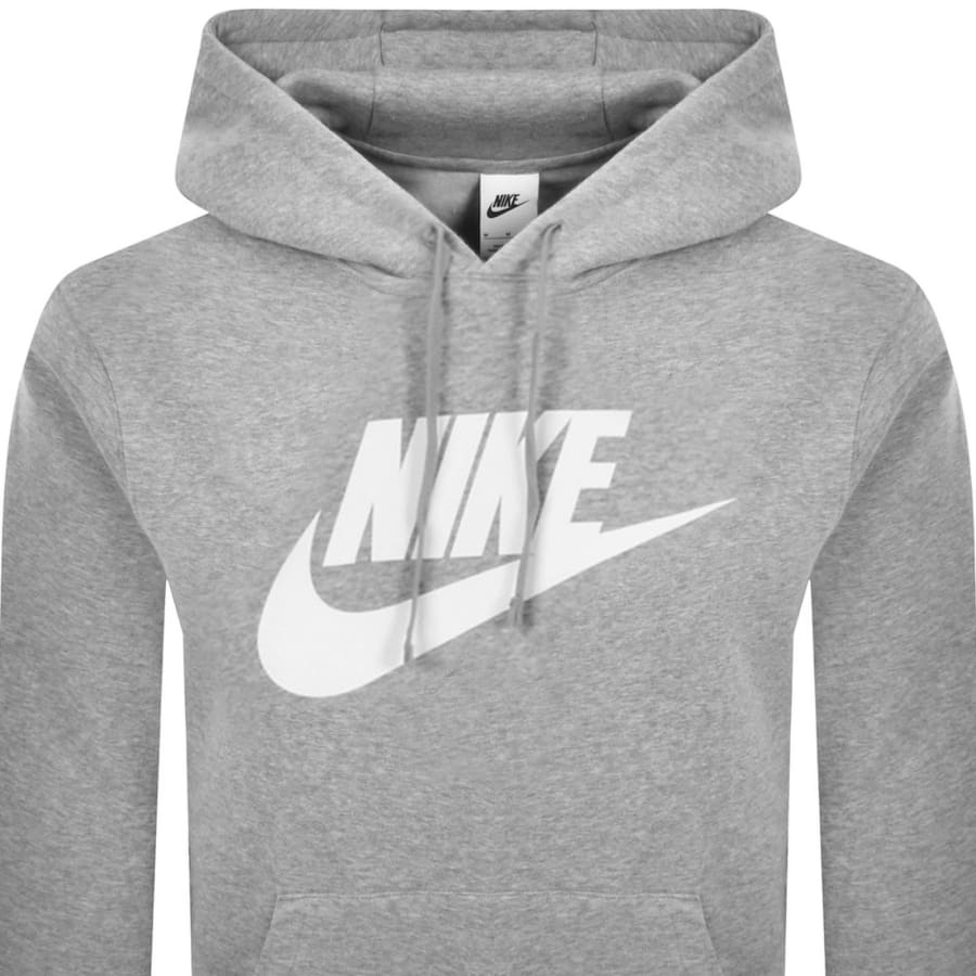 Image number 2 for Nike Swoosh Logo Hoodie Grey