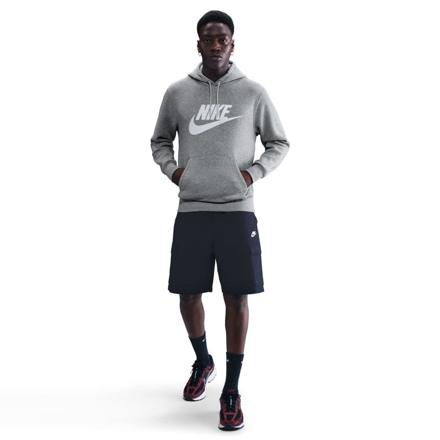 Image number 4 for Nike Swoosh Logo Hoodie Grey