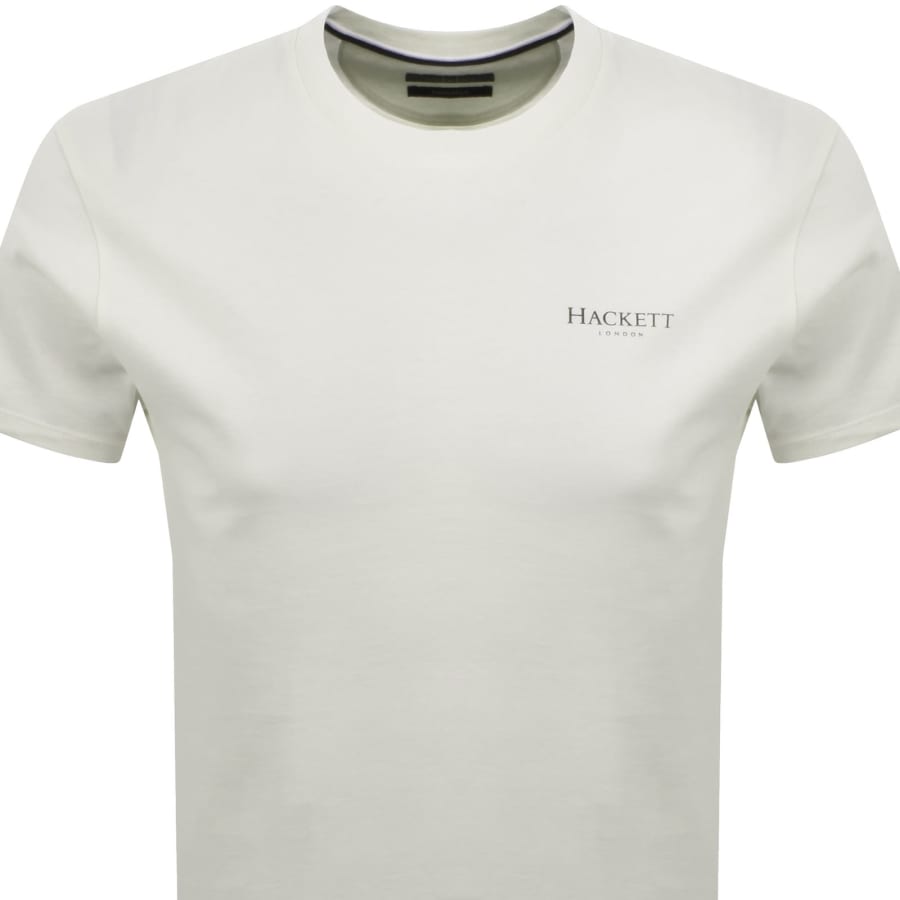 Image number 2 for Hackett Small Logo T Shirt Off White