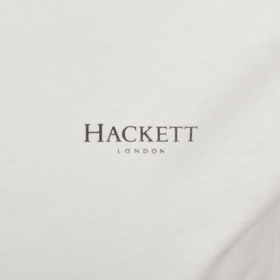 Image number 3 for Hackett Small Logo T Shirt Off White