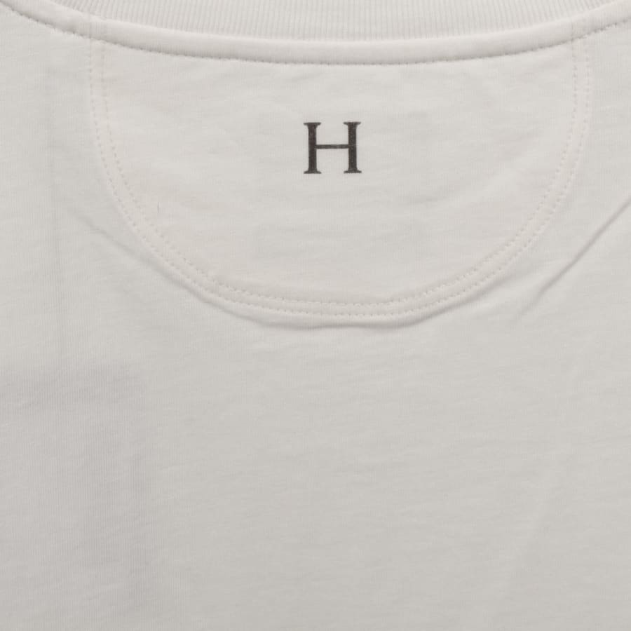 Image number 4 for Hackett Small Logo T Shirt Off White