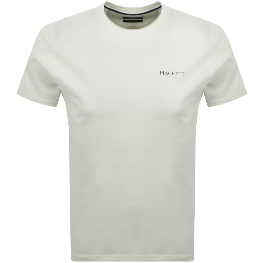 Image number 1 for Hackett Small Logo T Shirt Off White