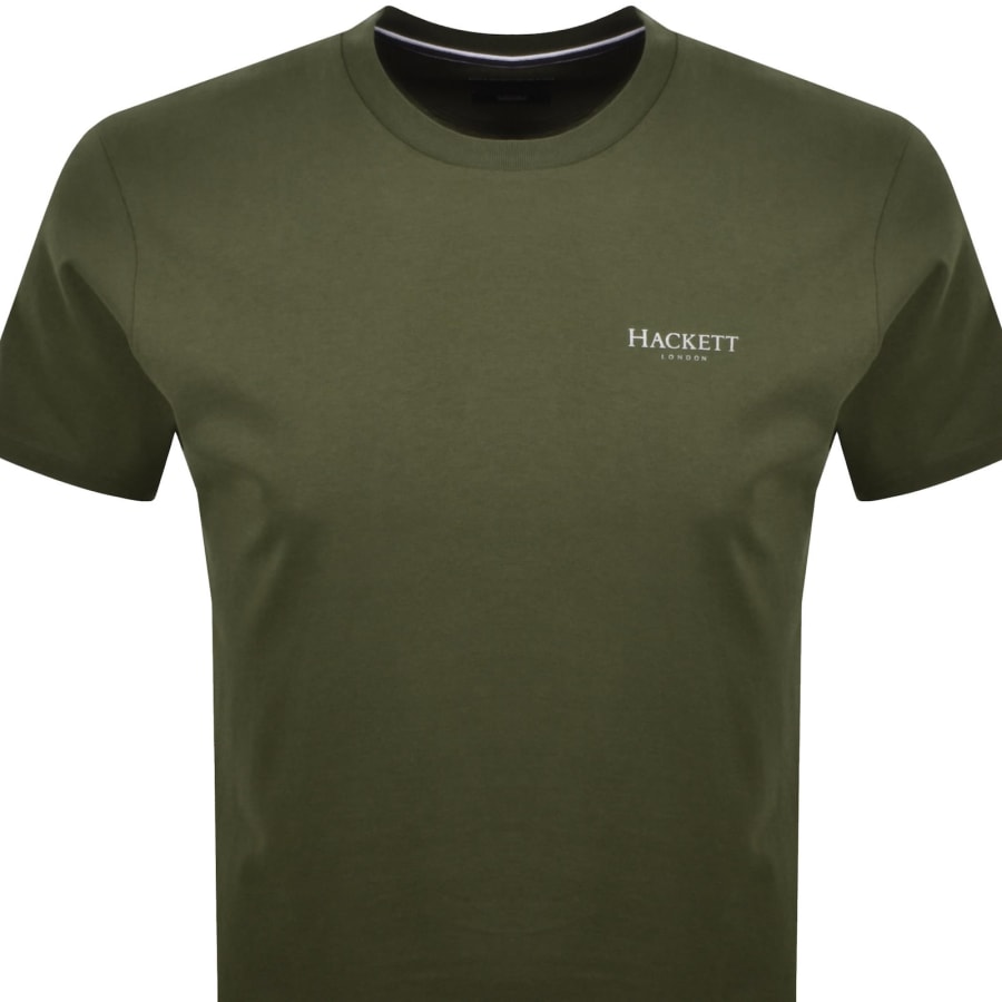 Image number 2 for Hackett Small Logo T Shirt Green
