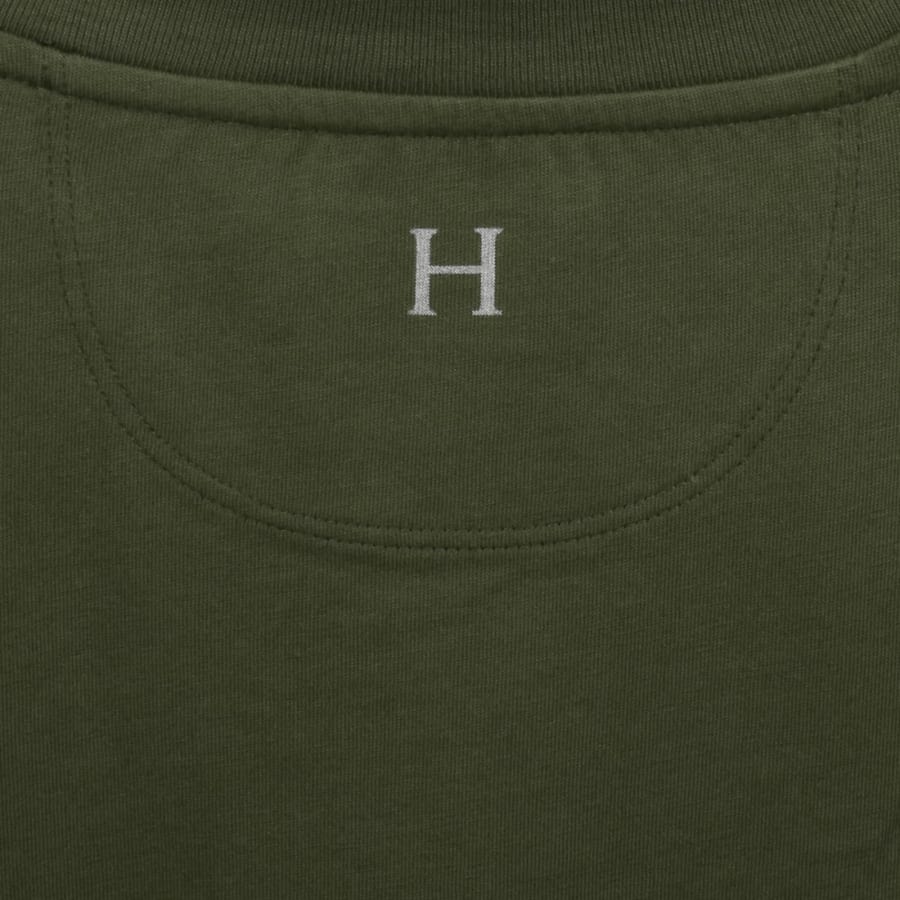 Image number 4 for Hackett Small Logo T Shirt Green