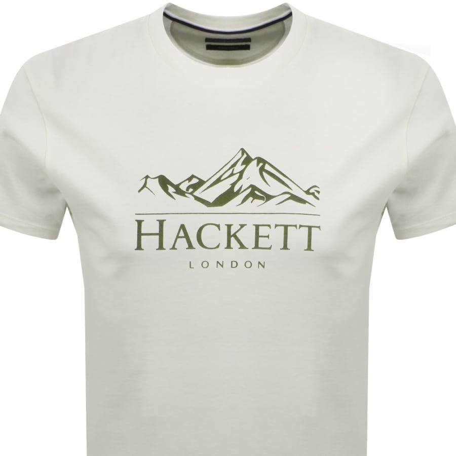 Image number 2 for Hackett Heritage Peaks T Shirt Off White