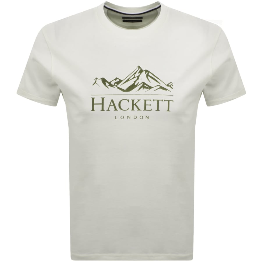 Image number 1 for Hackett Heritage Peaks T Shirt Off White