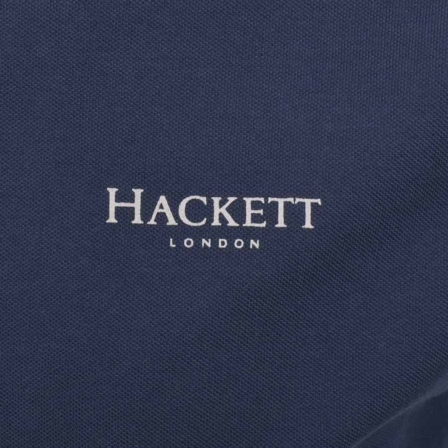 Image number 3 for Hackett Essential Logo Polo T Shirt Blue
