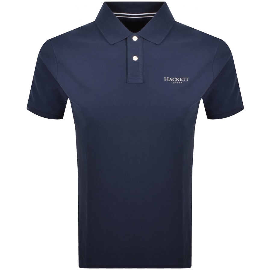 Image number 1 for Hackett Essential Logo Polo T Shirt Blue