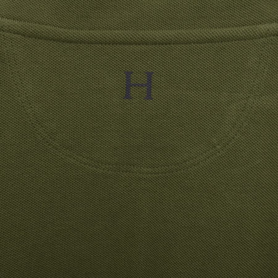 Image number 4 for Hackett Half Zip Pique Sweatshirt Green