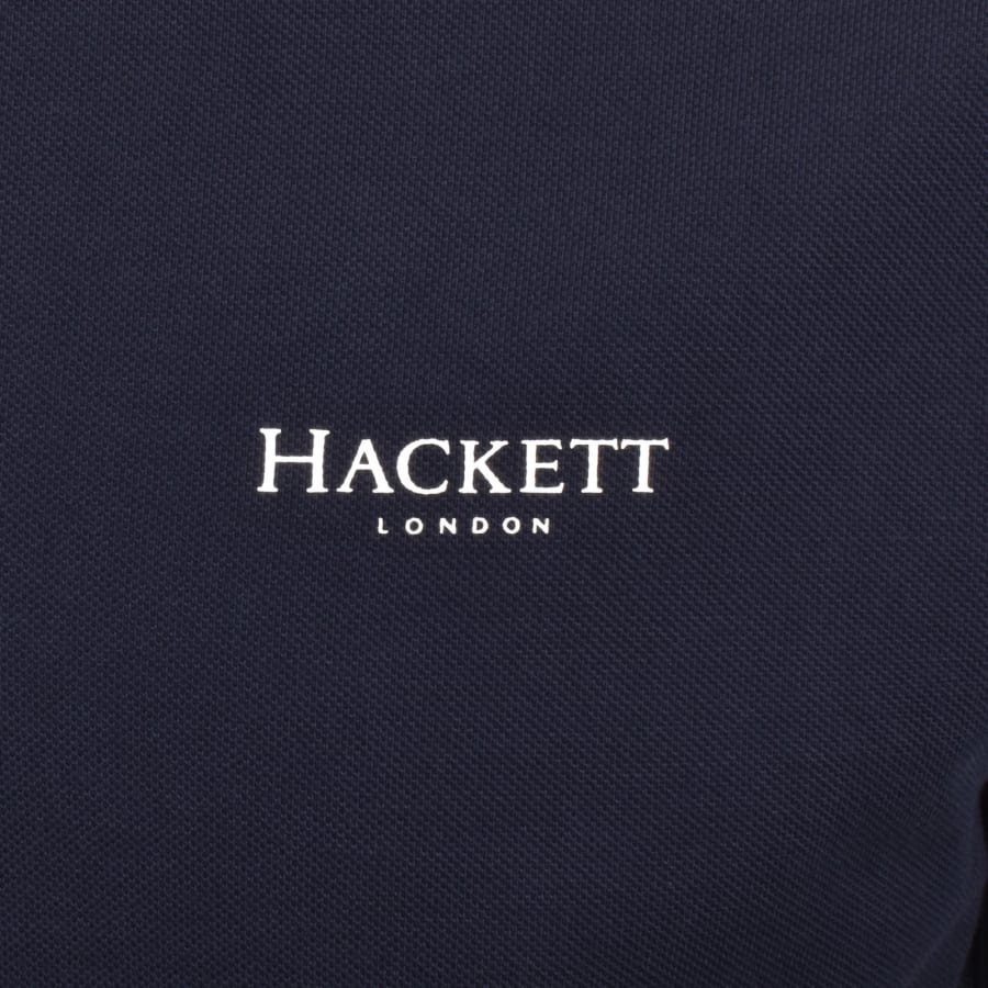 Image number 3 for Hackett Half Zip Pique Sweatshirt Navy