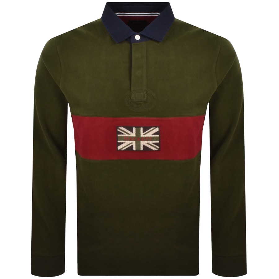 Image number 1 for Hackett Peaks Rugby Polo T Shirt Green