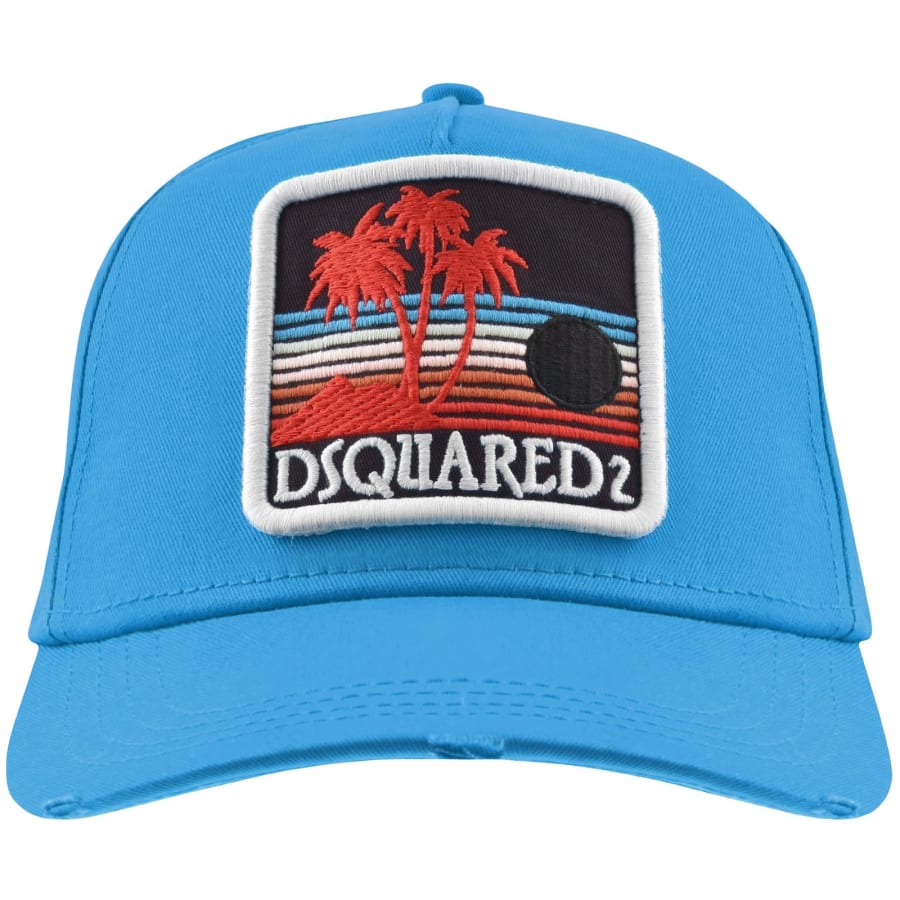 Image number 1 for DSQUARED2 Patch Baseball Cap Blue
