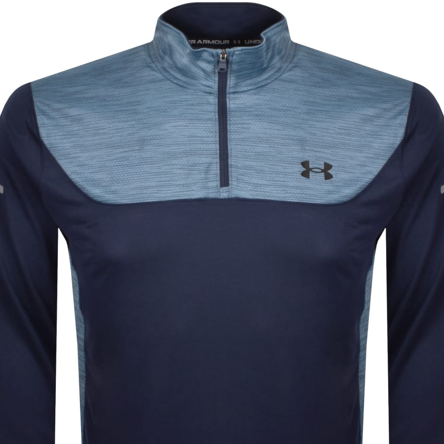Image number 2 for Under Armour Tech Utility Quarter Zip T Shirt Blue
