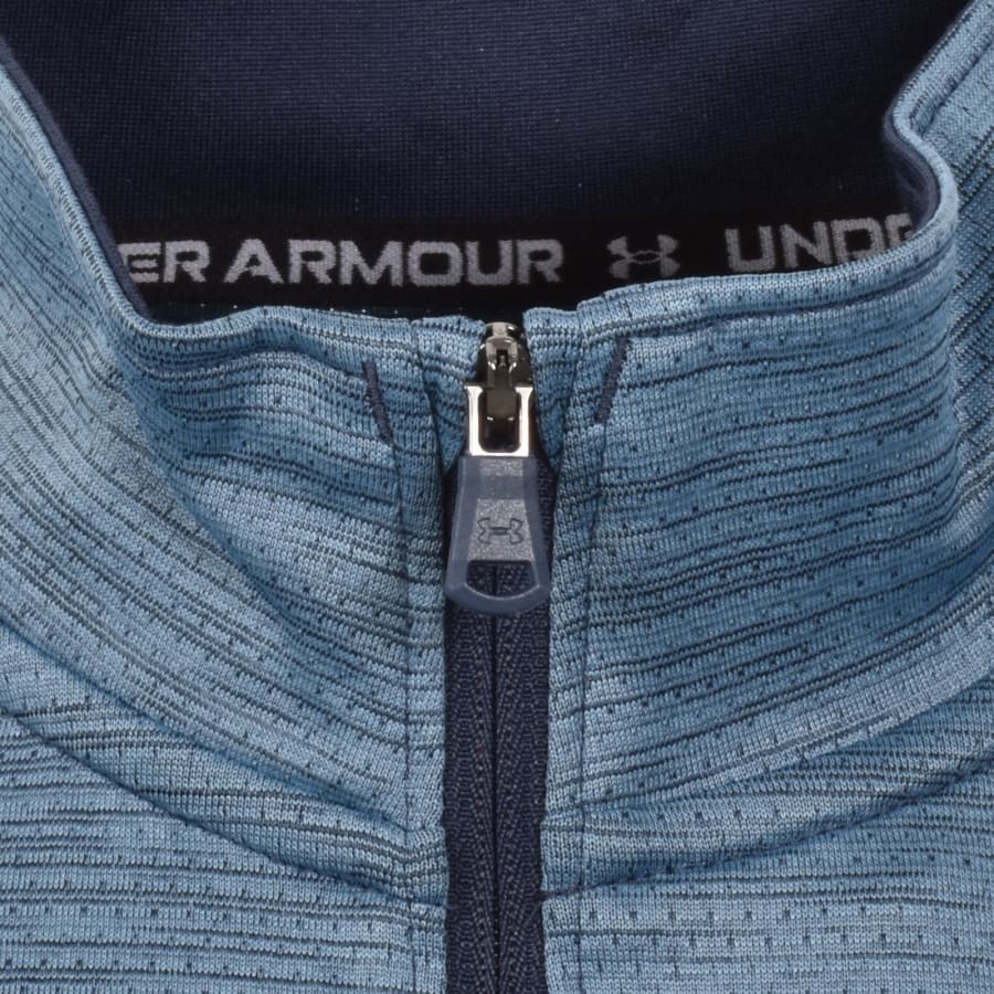 Image number 4 for Under Armour Tech Utility Quarter Zip T Shirt Blue