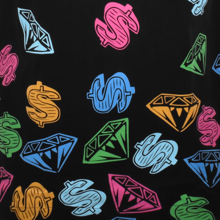 Image number 3 for Billionaire Boys Club Diamonds Dollars T Shirt Bla