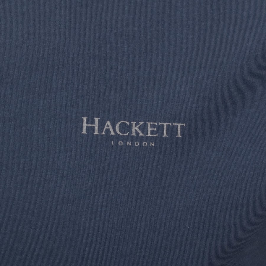 Image number 3 for Hackett Small Logo T Shirt Blue
