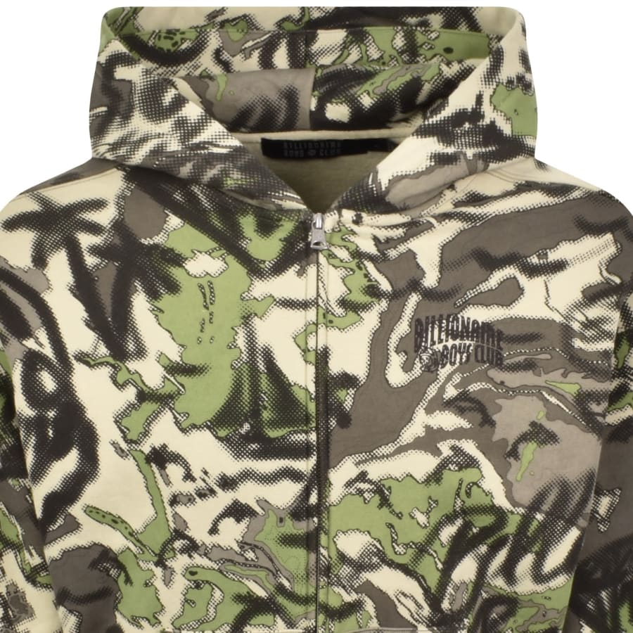 Image number 2 for Billionaire Boys Club Full Zip Camo Hoodie Brown