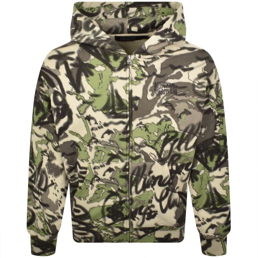 Image number 1 for Billionaire Boys Club Full Zip Camo Hoodie Brown
