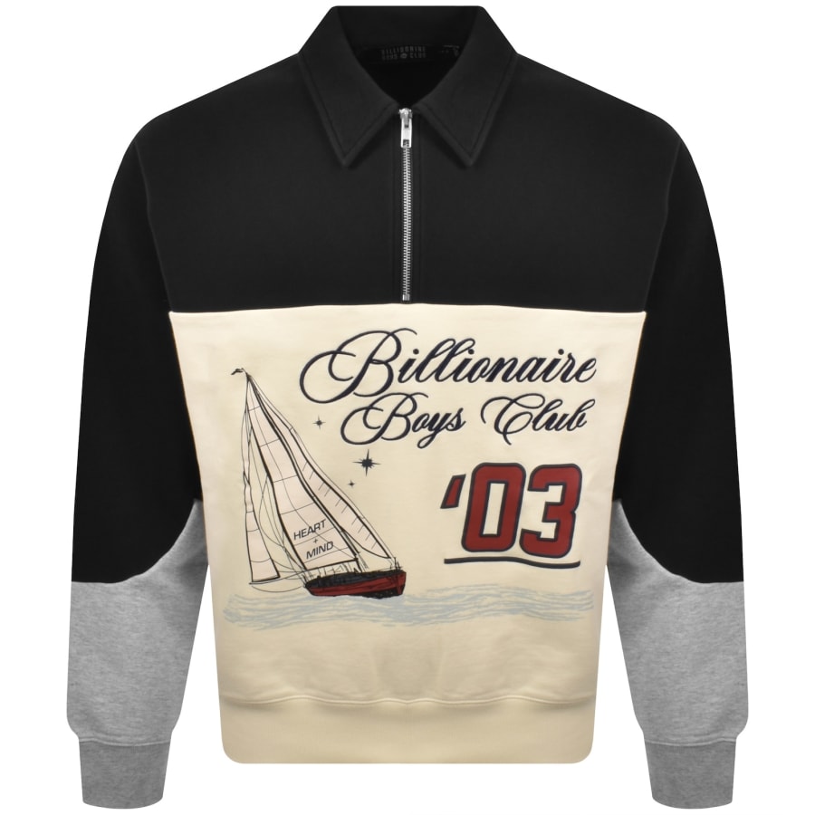 Image number 2 for Billionaire Boys Club Quarter Zip Sweatshirt Black
