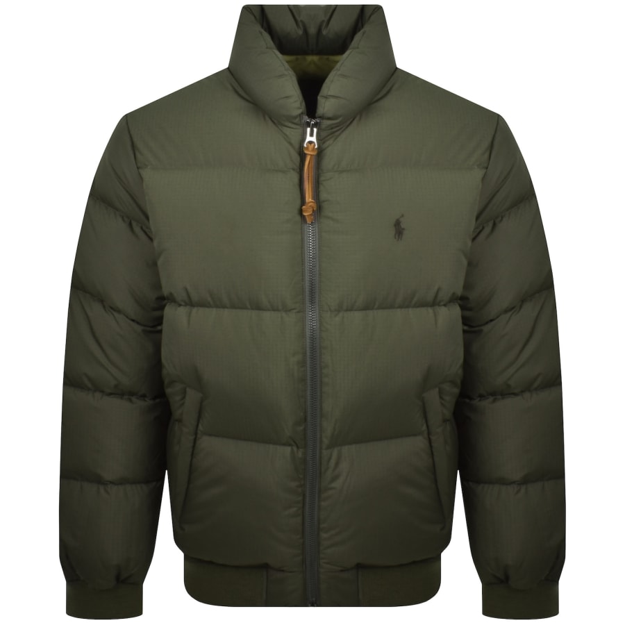 Image number 1 for Ralph Lauren Down Insulated Bomber Jacket Green